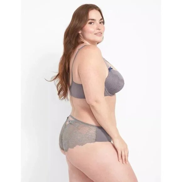 Lane Bryant Cacique Micro Lace Trim Boost Balconette Bra 34F - Picture 4 of 5